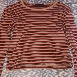 Striped brandy Melville cropped long sleeve🤩